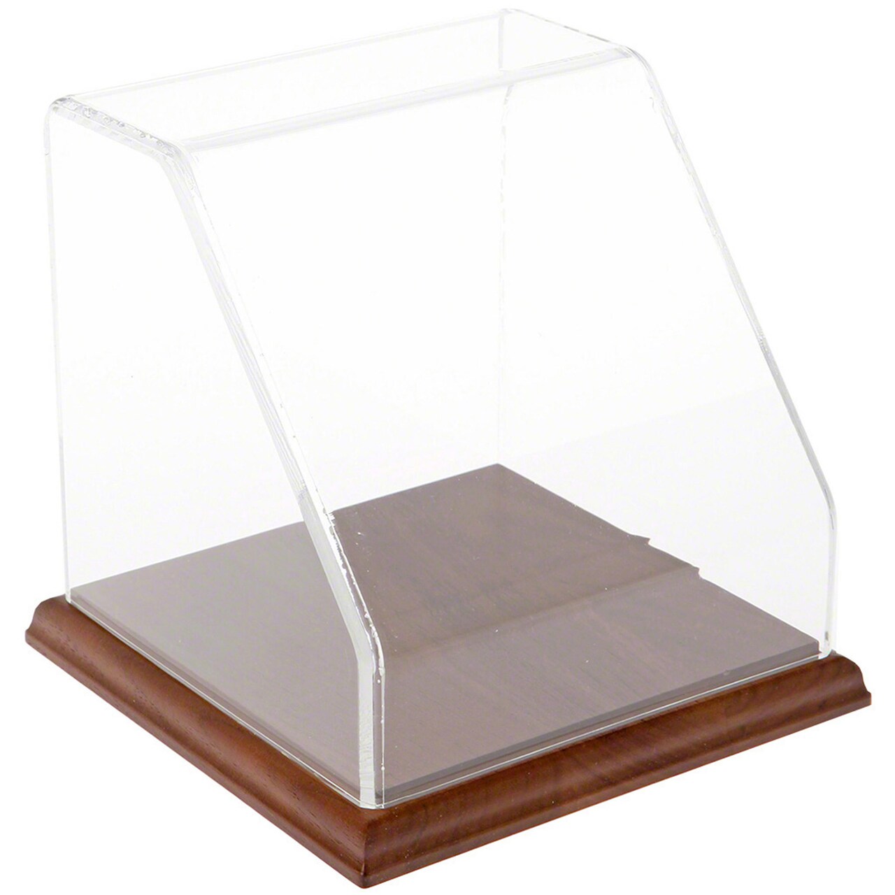 Plymor Clear Acrylic Slanted Front Display Case, 6" x 6" x 6"